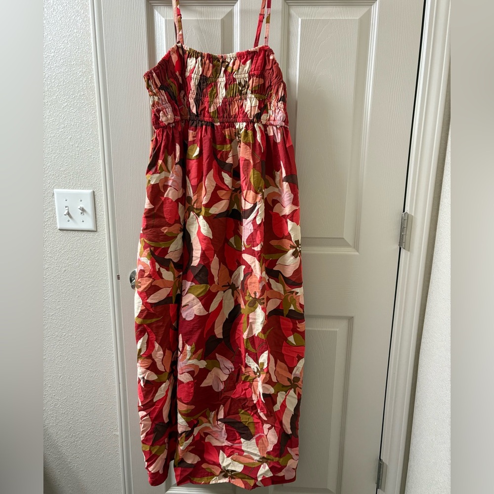 a new day Red Floral Maxi Skirt